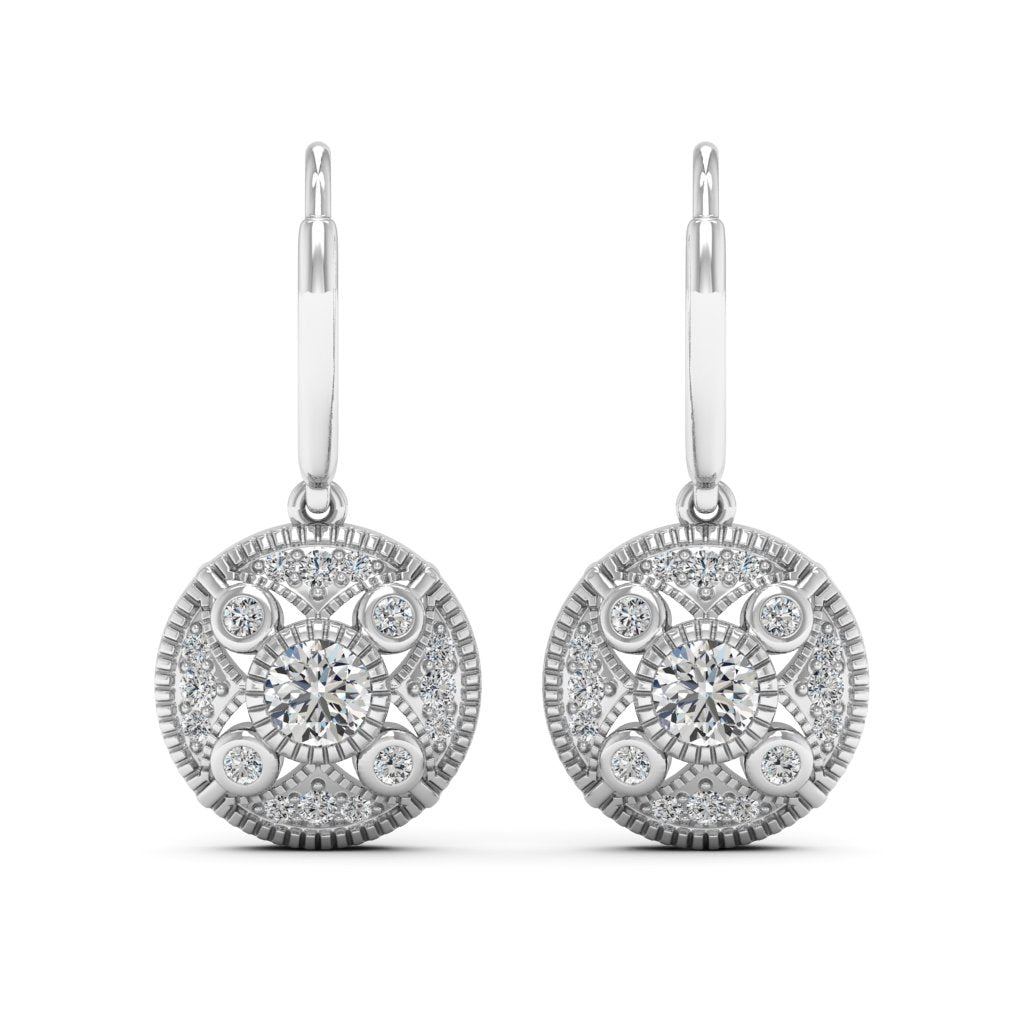 0.84 d.e.w cts Amaryllis Moissanite Dangle Earrings