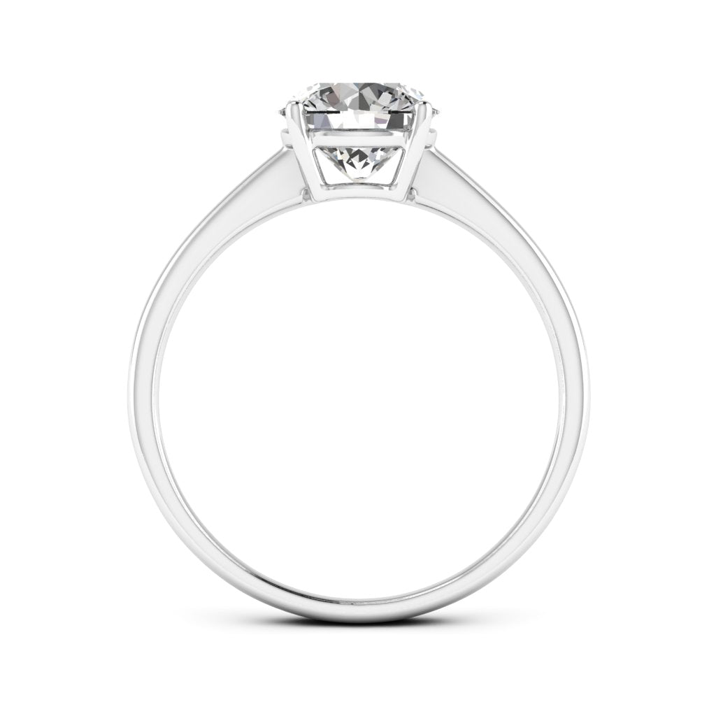 Round Cut Moissanite Engagement Ring