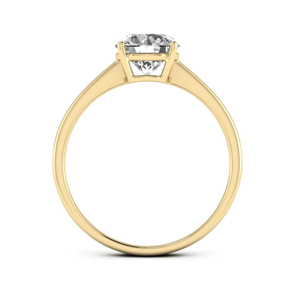 Round Cut Moissanite Engagement Ring
